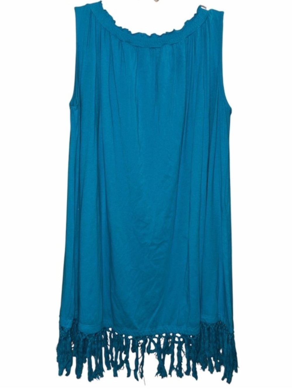 Denim 24/7 Turquoise Fringe Swim Cover-Up - Picture 4 of 8